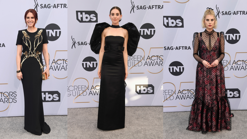 Illustration for article titled All the Goth Gowns and Valentine's Day Looks on the 2019 SAG Awards Red Carpet